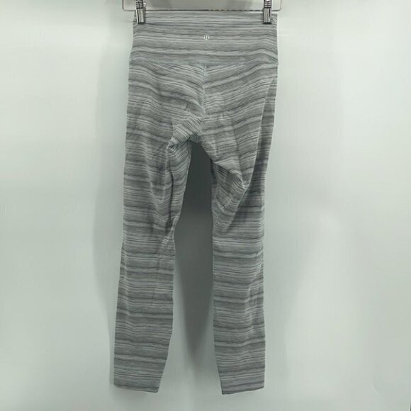 LULULEMON High Times Pant Cyber Stripe White Silver Fox sz 4 - Picture 7 of 10